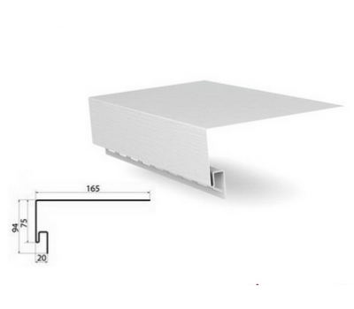 Приоконная планка (околооконный профиль) белый для сайдинга от производителя  Россия по цене 610 р