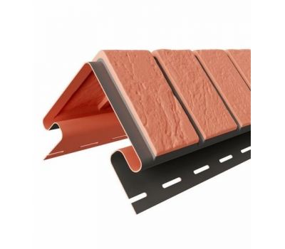 Угол наружный для цокольного сайдинга Кирпич Славянка Красный от производителя  Доломит по цене 1 292 р