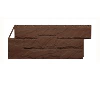 Фасадные панели (цокольный сайдинг) коллекция Камень Крупный - Коричневый