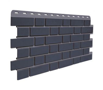 Цокольный сайдинг Кирпич Клинкерный Графит от производителя  Fineber по цене 595 р