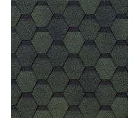 Гибкая черепица Шестигранник Зелёный