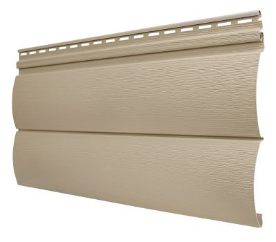 Виниловый сайдинг - Оцилиндрованный брус двойной (под бревно), Кофе с молоком от производителя  Tecos по цене 508 р