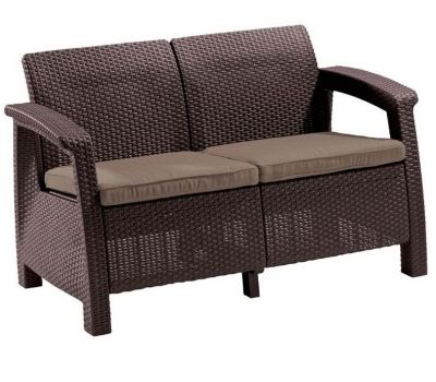 Диван Corfu love seat Коричневый от производителя  Allibert по цене 21 000 р