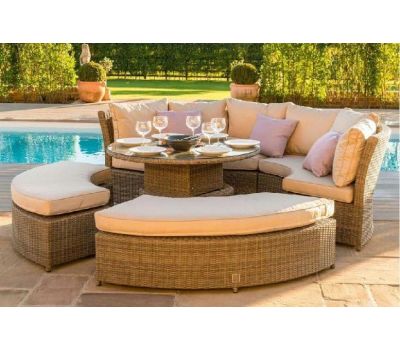 Трансформер-Диван плетеной мебели из иск. ротанга со столом AFM-350B Beige от производителя  Afina по цене 244 000 р