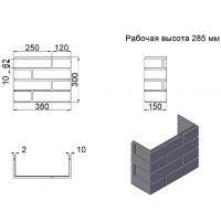 Пластиковая имитация кирпичного столба Графит Пластиковая имитация кирпичного столба Графит