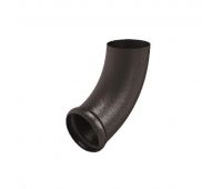 Отвод трубы декорированный RR 32 Тёмно-коричневый matt 125/90