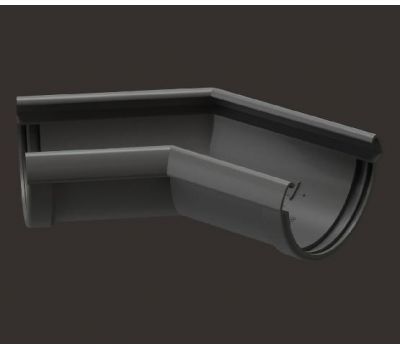 Угол желоба универсальный 135° Lux ПВХ Графит от производителя  Docke по цене 1 496 р